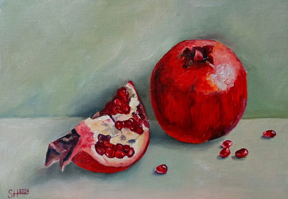 Still Life with Pomegranate by Liubov Samoilova