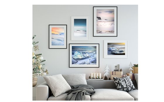 Icelandia - Gallery Wall Set of Prints with Deckle Edge Paper