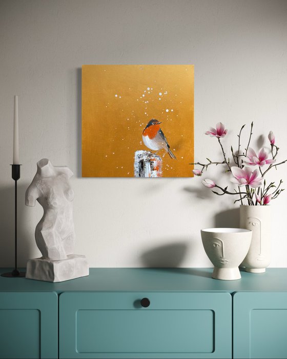 Red Robin in the Snow