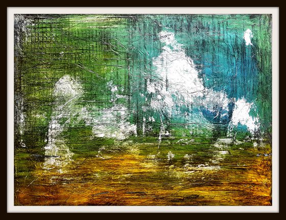 Old prairie (n.222) - abstract landscape - 80 x 60 x 2,50 cm - ready to hang - acrylic painting on stretched canvas