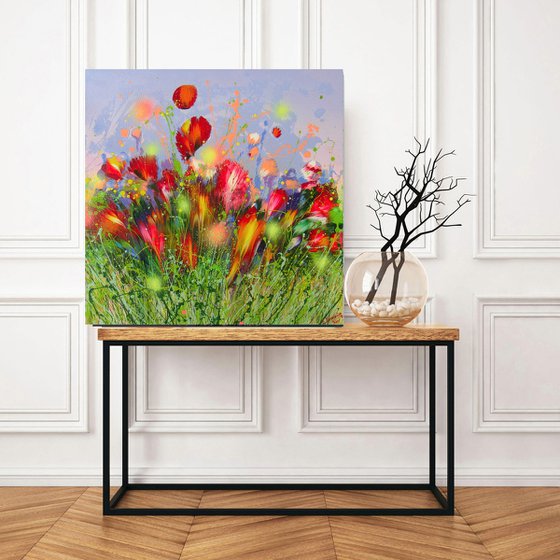 Poppies at Sunset