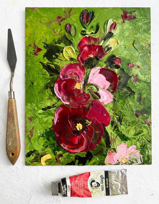 Mallow Hollyhock Painting