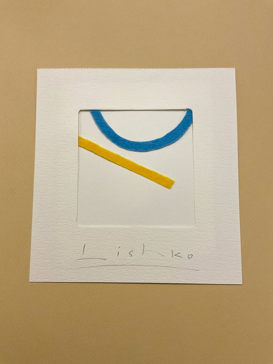 YELLOW AND BLUE 15.5*15 CM / 6,10*5,90 INCH \