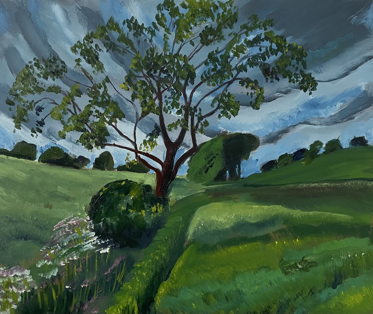 Impressionistic Landscape Oil Painting By Stephen Howard Harrison, 24 X 20", 