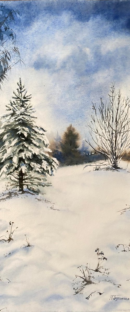 Christmas tree was born in the forest by Natalia Butenko