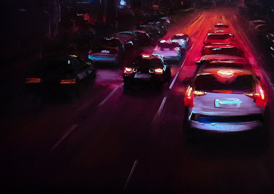 Glowing Nocturnal Traffic