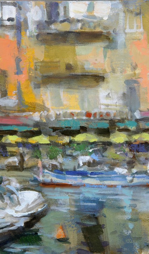 "Landscape with boats" by Eugene Segal