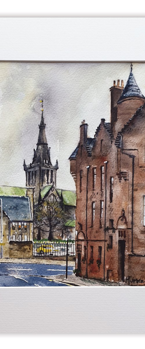 Glasgow Cathedral Scottish Cityscape Watercolour by Stephen Murray