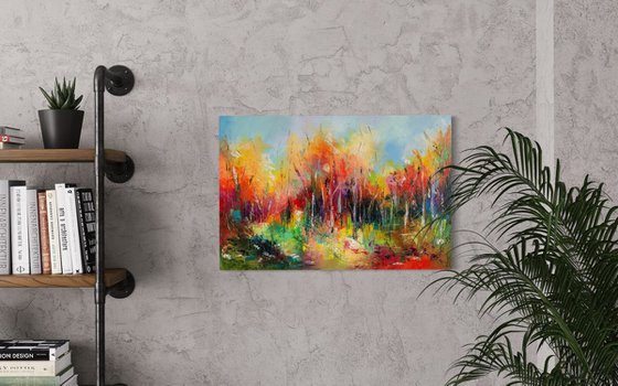 Sunny fall forest