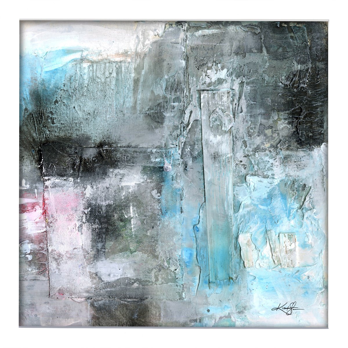 Abstract Painting By Kathy Morton Stanion, 13 X 13", Wayfarer