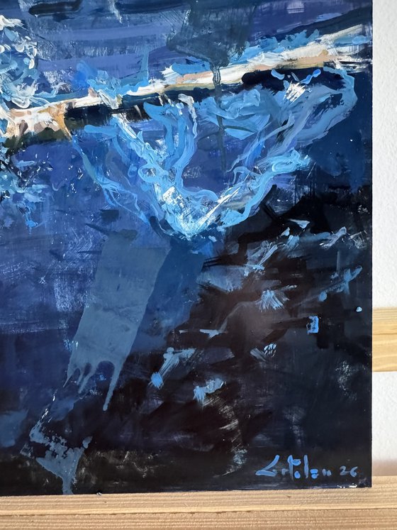 Immersion in blue