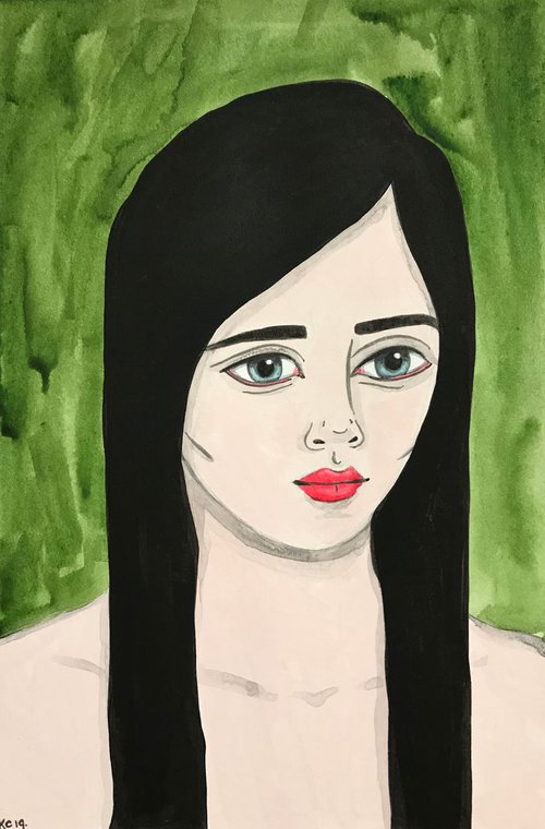Portrait with Green by Kitty  Cooper