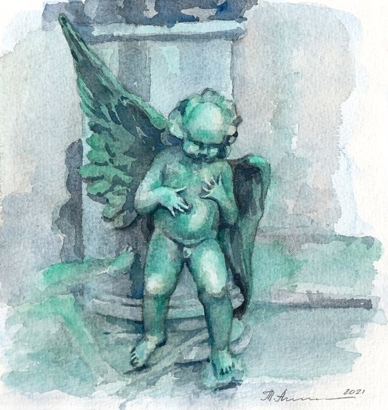 Verdigris Angel, La Napoule