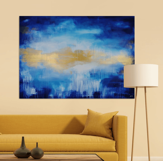 FLOATING GOLD #8 - Large abstract Seascape