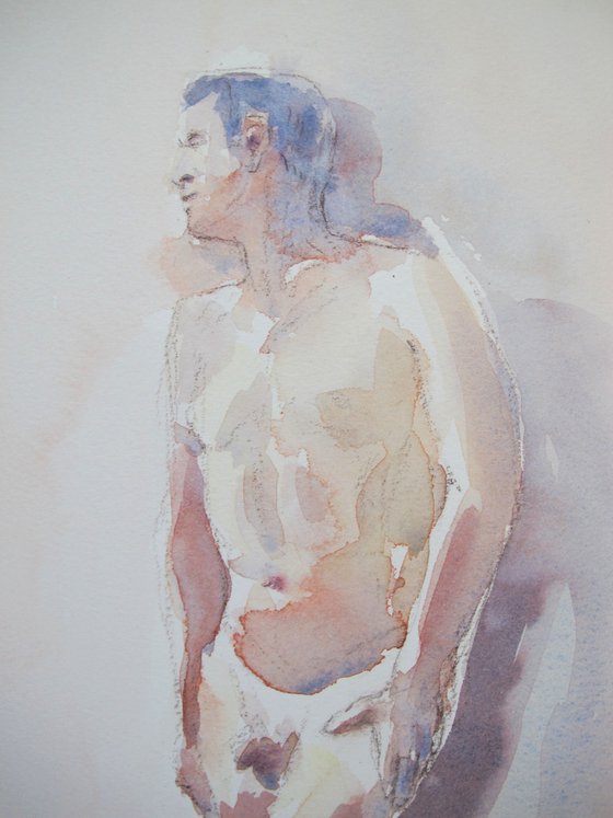 standing male nude