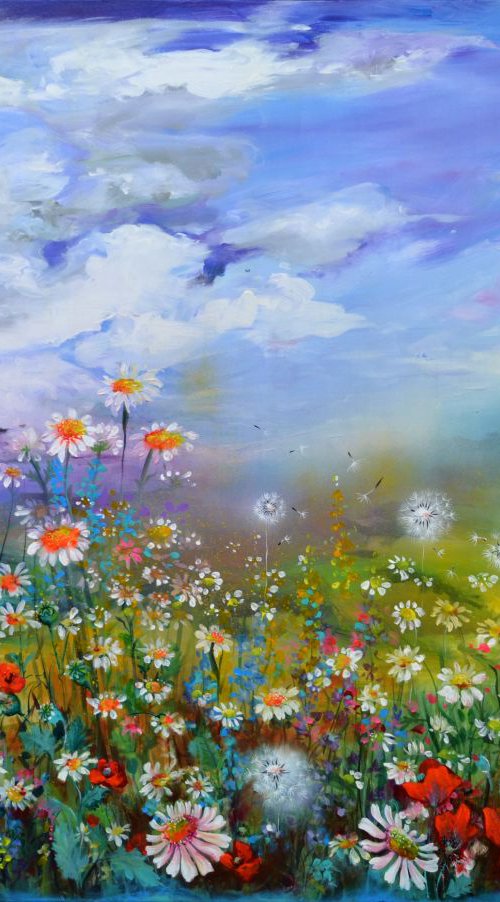 Wild Flowers Landscape by Soos Roxana Gabriela
