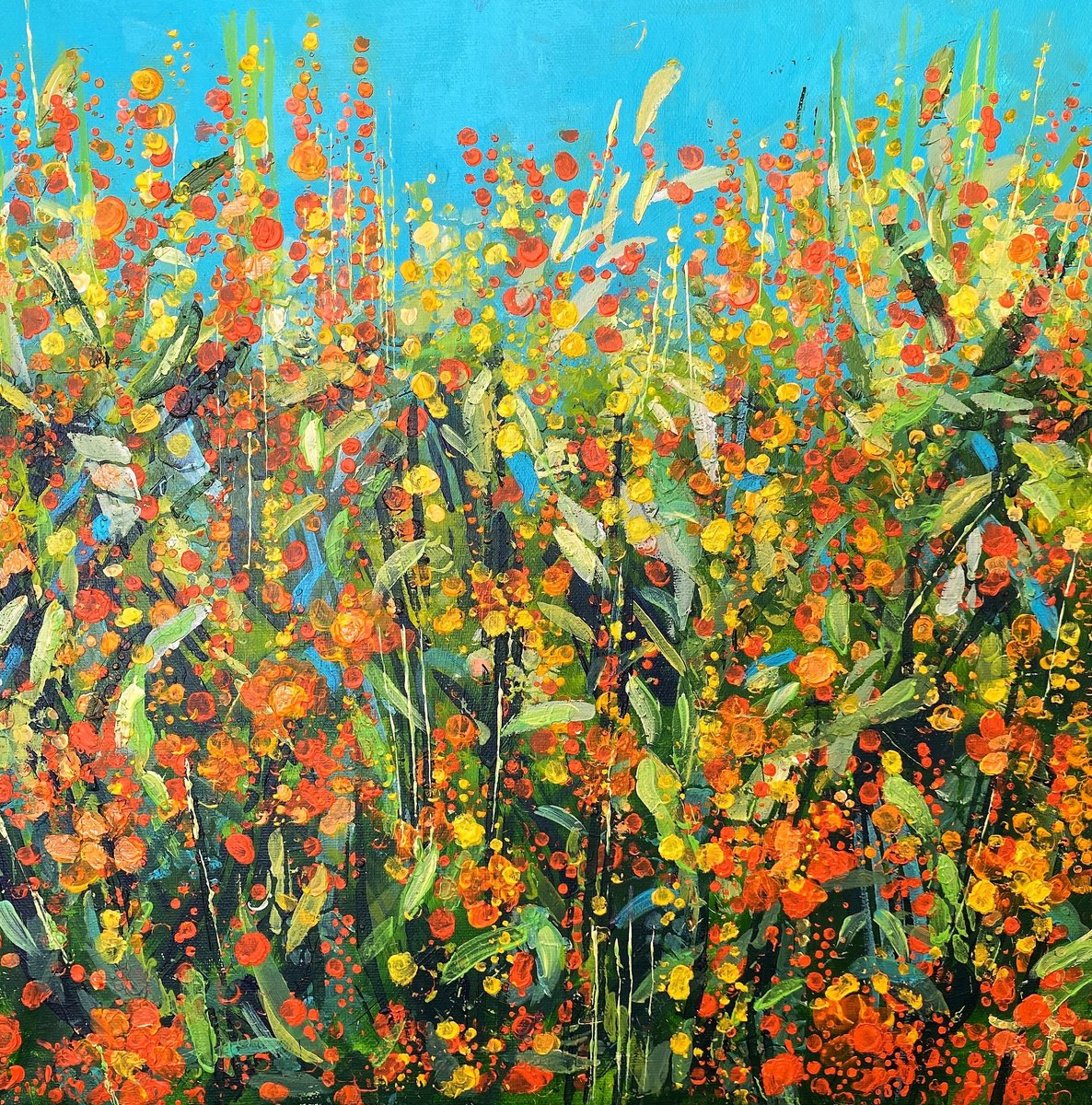 Orange Flowers by Colette Baumback