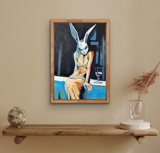 In Sauntered A Tall Rabbit