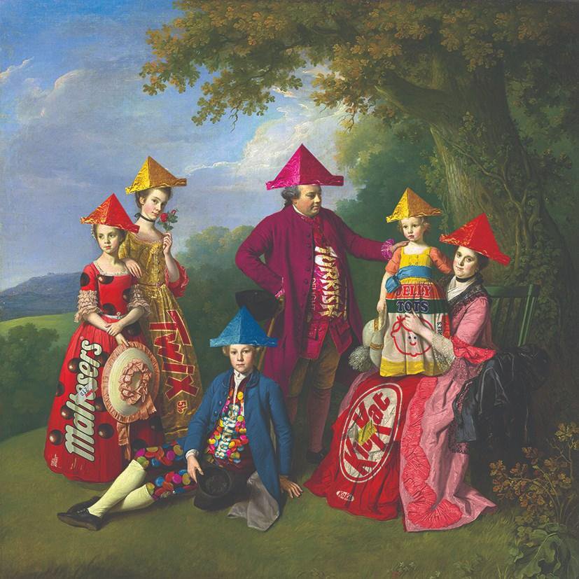 Surrealistic Portrait Giclee Print By Little Fish Design, 20 X 20", Our Favourite Sweets 2, Original Artwork