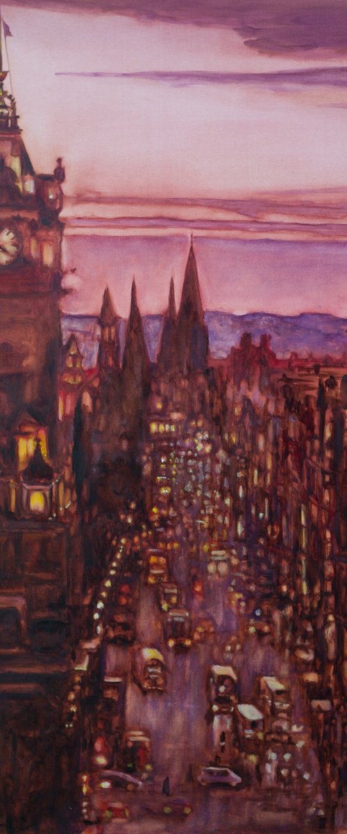 Lights Of The Old Edinburgh by Liudmila Pisliakova