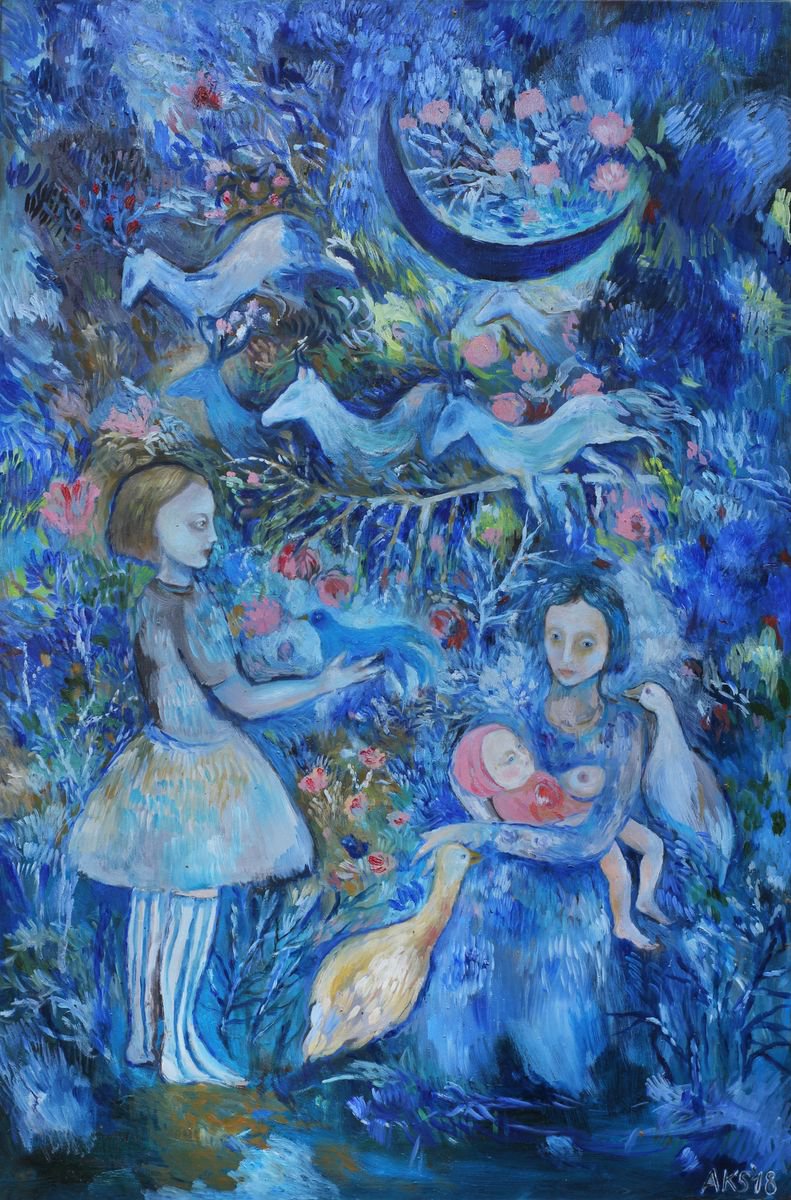 Gifts, XL painting by Aurelija Kairyte-Smolianskiene