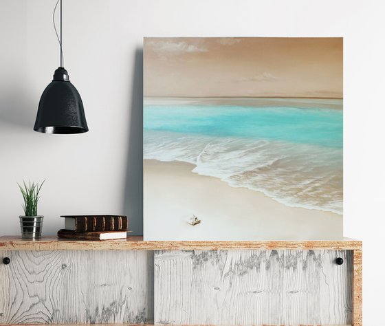 "Orange horizon" Seascape oil art