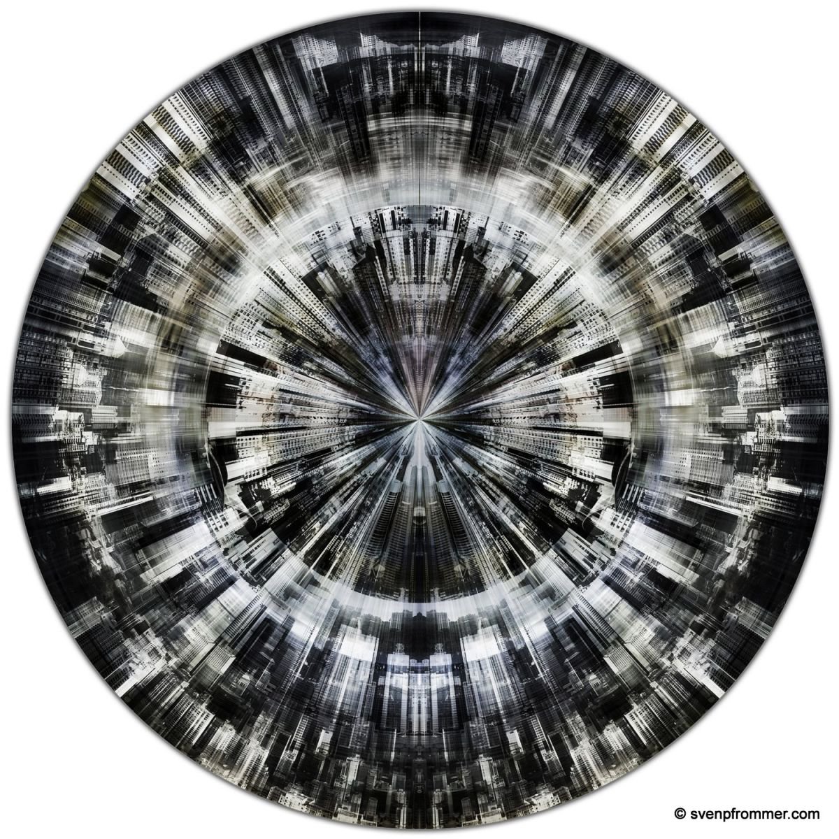 Abstract Cityscapes Photograph By Sven Pfrommer, 39 X 39", Hong Kong Fragments Ii, Original Artwork