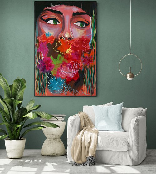 CAN NOT TOUCH THIS - Large Abstract Giclée print on Canvas - Limited Edition of 25 Artwork by Sasha Robinson