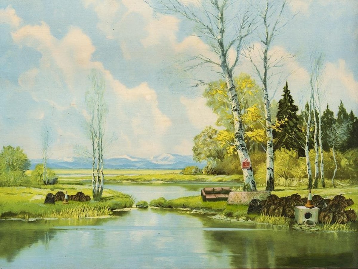 Surrealistic Landscape Giclee Print By Haus Of Lucy, 17 X 12, No Fly Tipping, Original Artwork