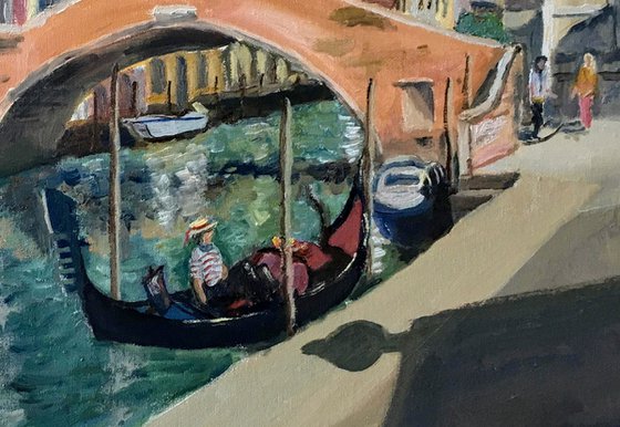 Ponte del Cavallo Venice, an original oil painting