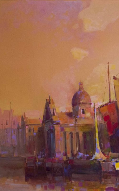 Venice Cityscape oil Painting Large size Signed One of a Kind by Vahe Yeremyan