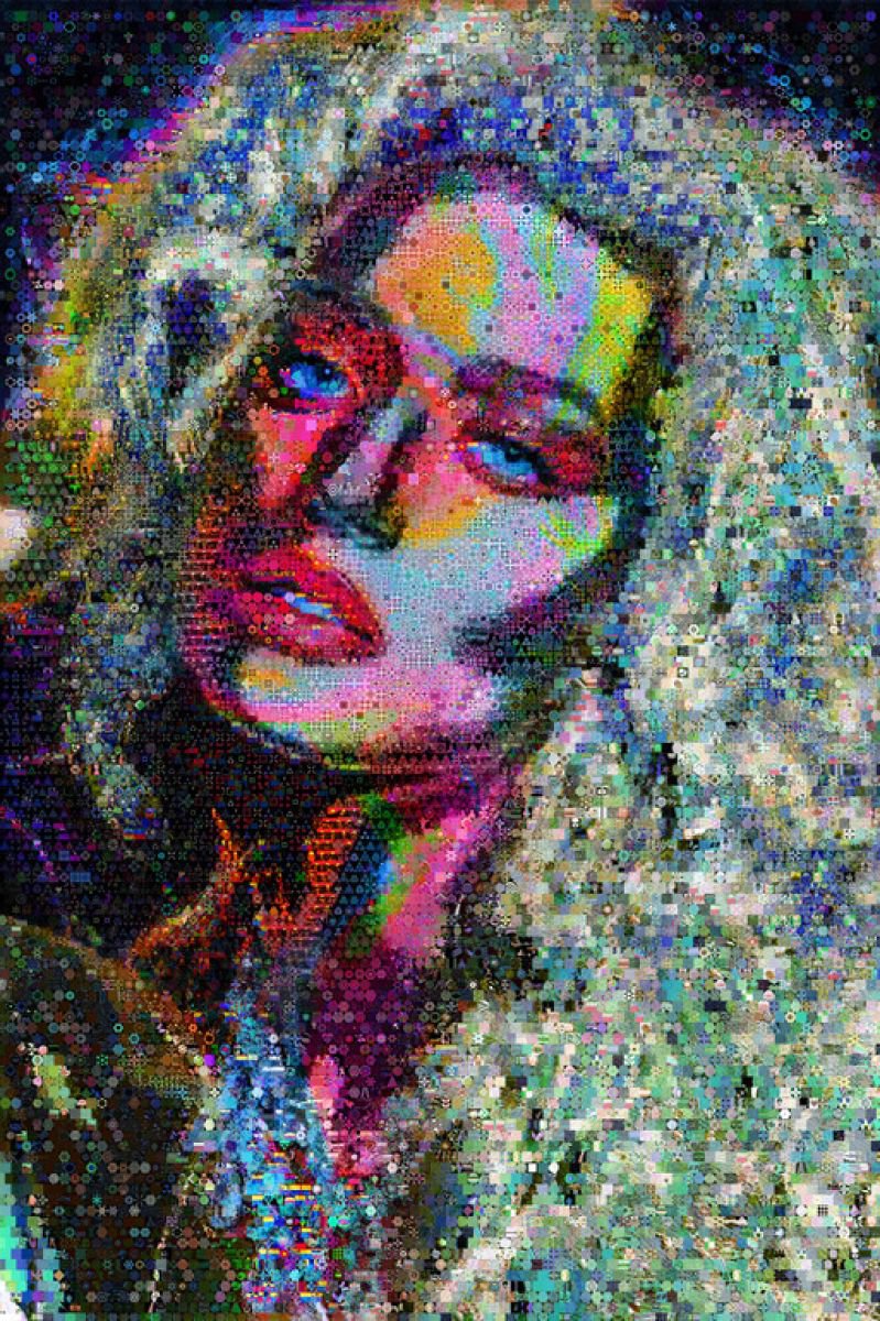 Portrait Painting By John Lijo Bluefish, 40 X 60, Ice Princess, Original Artwork