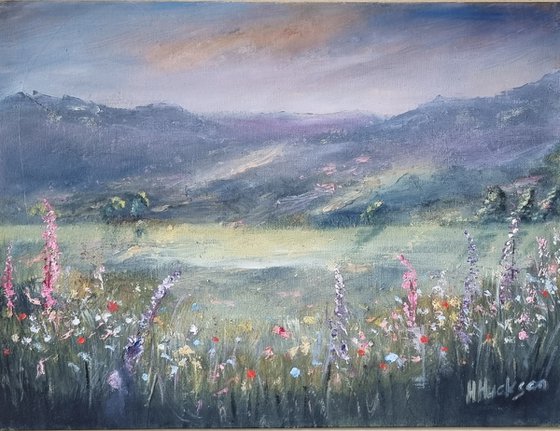 Wildflower View Oil Painting