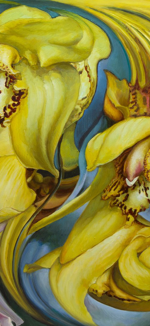 Yellow orchids by Marina Podgaevskaya