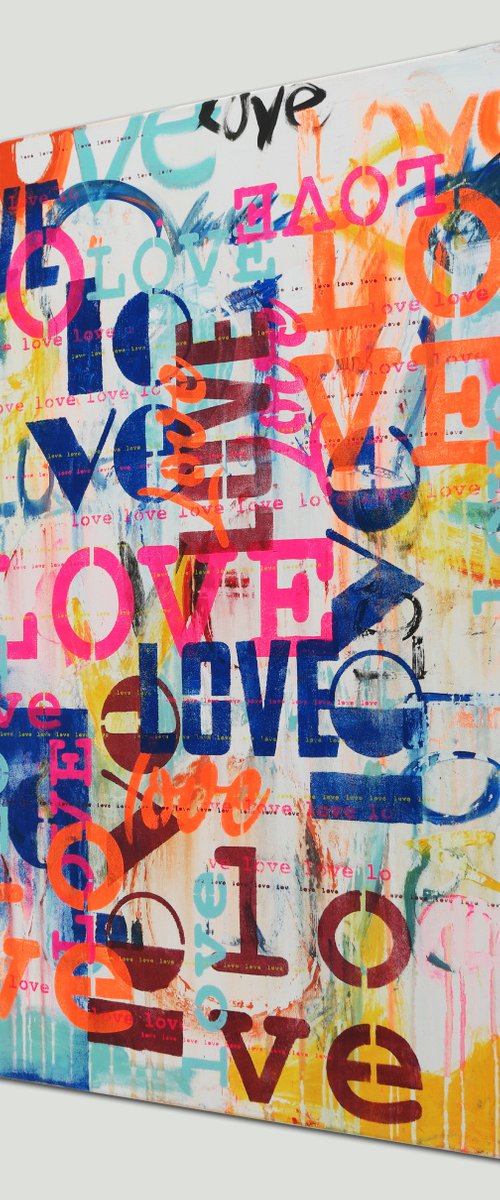 Love in technocolor - fluor/ neon color in love 90x110 cm - Ronald Hunter - 8D by Ronald Hunter