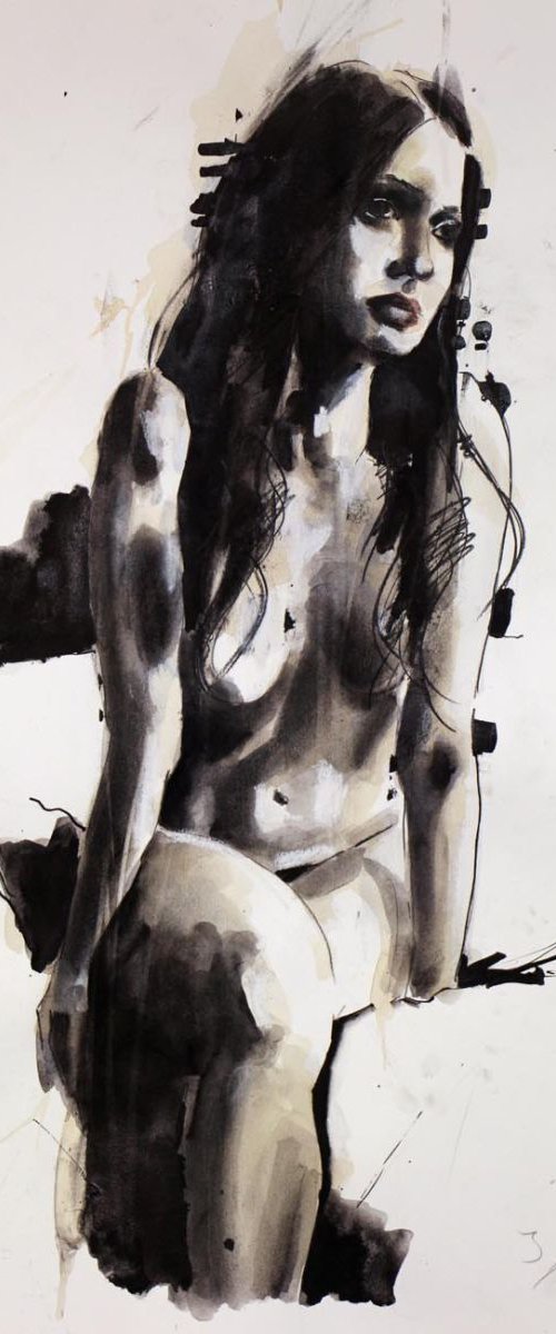 8-12-14 figure study SOLD by Thomas Donaldson