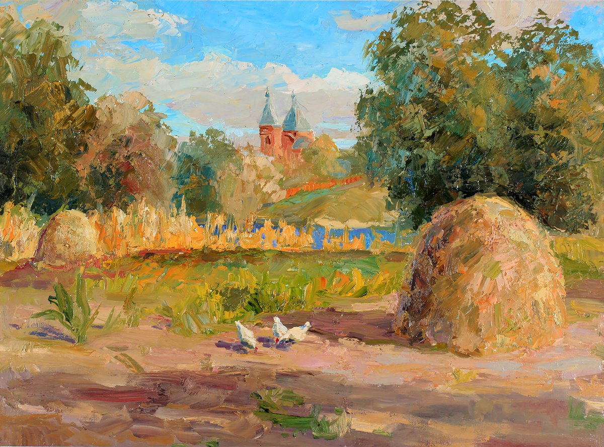 Oil painting Autumn in Vyvritsi by Boris Serdyuk