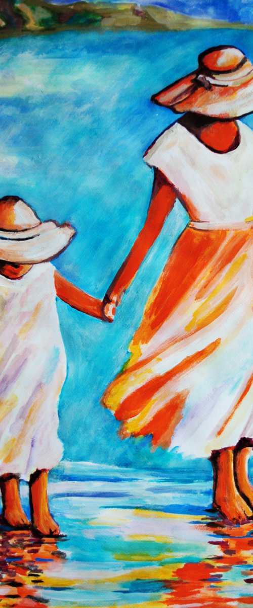 At the beach / 71.7 x 50 cm by Alexandra Djokic