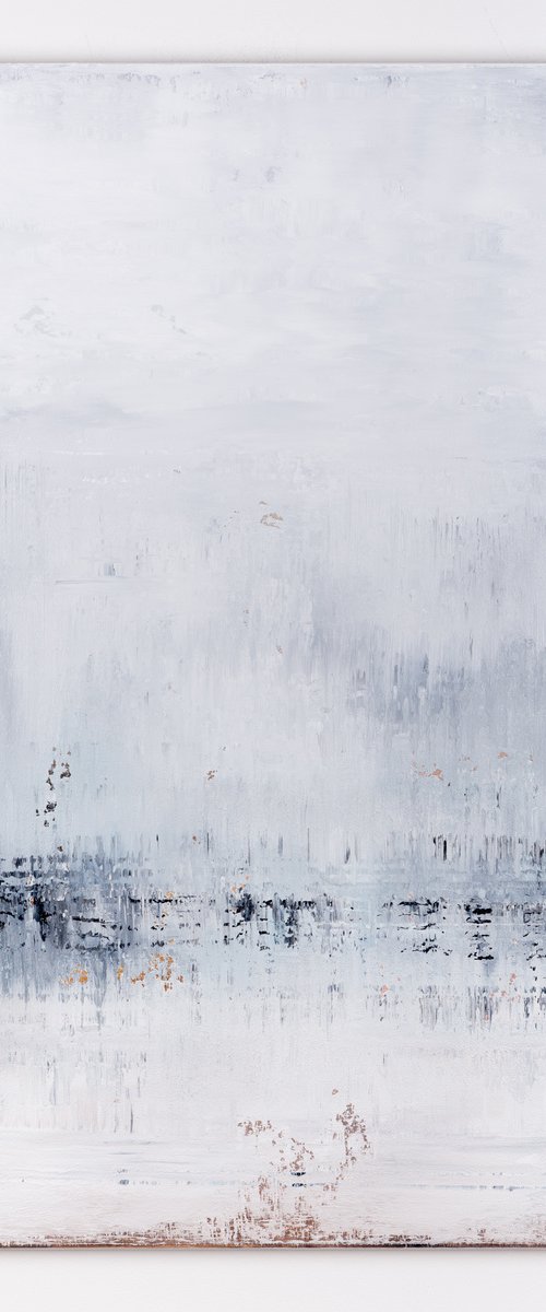 White abstract painting UG641 by Radek Smach