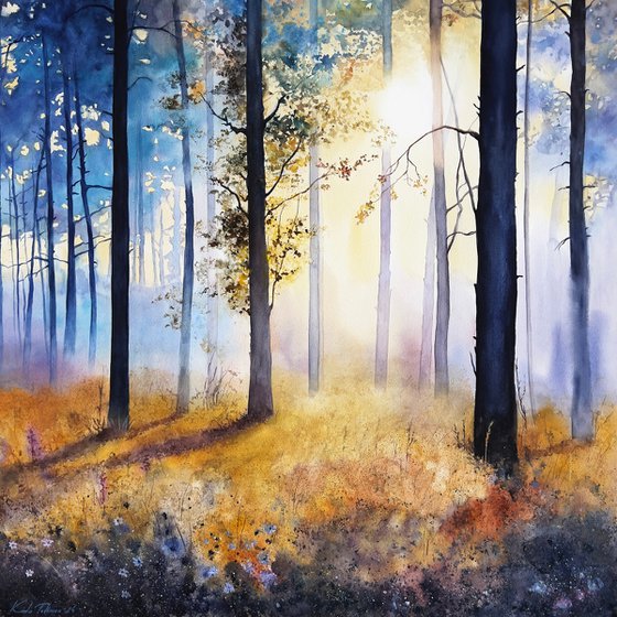 In the forest, 55x55 cm