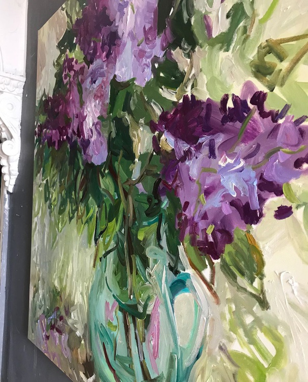Lilac In A Glass Jug By Lilia Orlova Holmes Artfinder