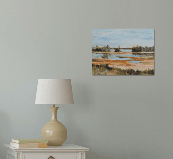 By the salt marshes (12x16×0.7")