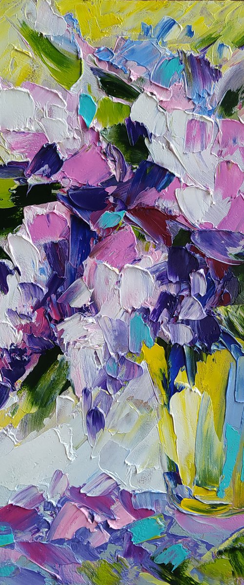 Spring inspiration - oil painting, lilac, lilac bouquet, flowers, flowers oil painting, lilac flowers, gift for wedding, spring by Anastasia Kozorez
