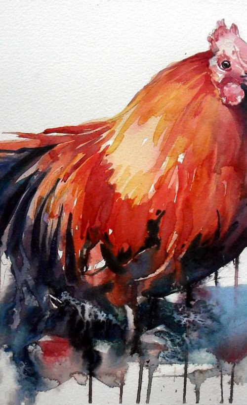 Cockerel by Anthony Barrow BA(Hons) Fine Art