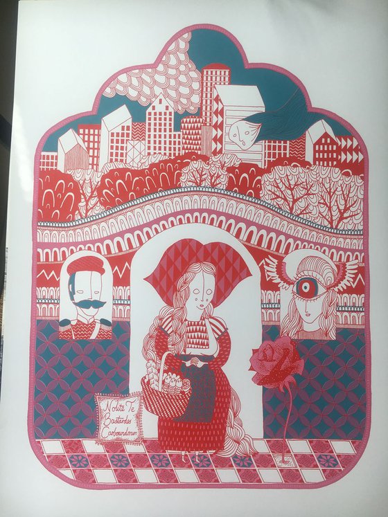 The Handmaid's Tale - Limited Edition of 30 Signed Three Colour Screen Print