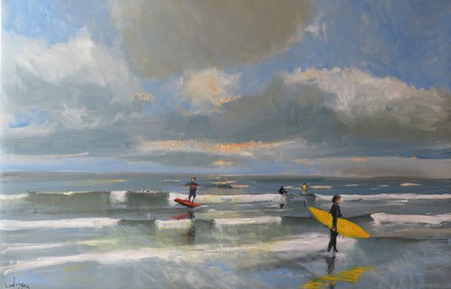 Scarborough Surfers by Malcolm Ludvigsen