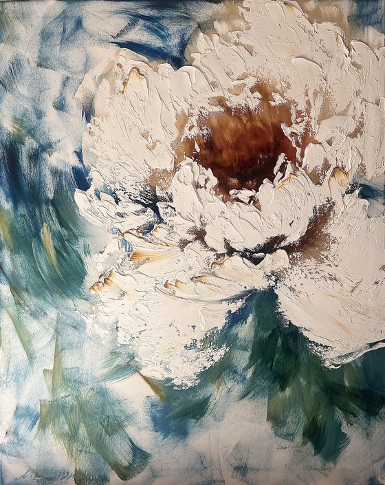 Large white peony