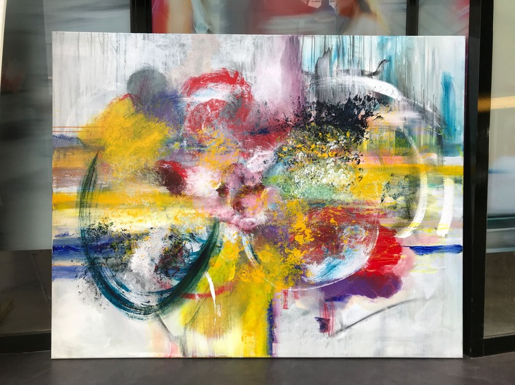 XXL painting, what a colorful World | Artfinder