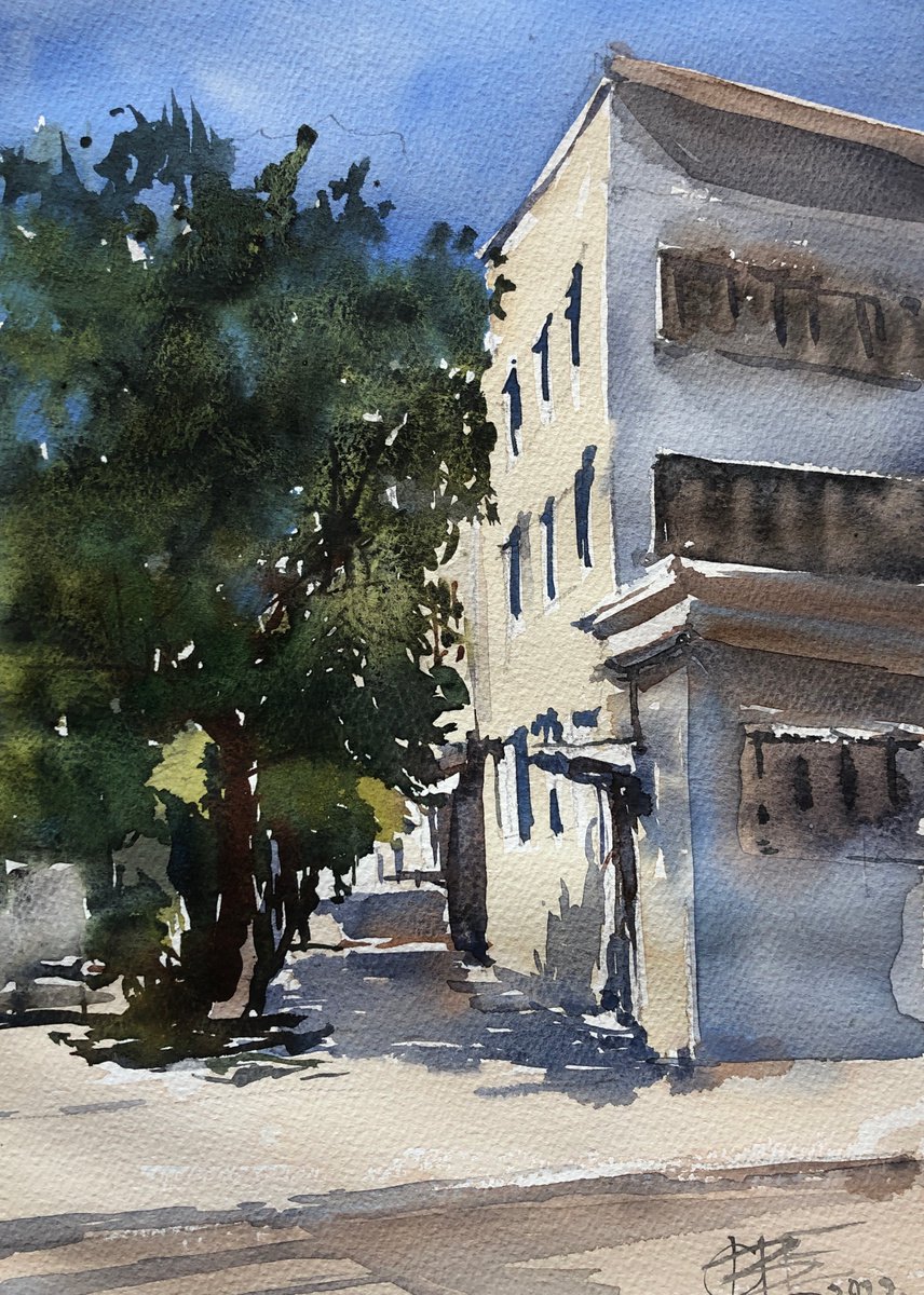 Street sketch (Bar city) by OLGA BELOBORODOVA