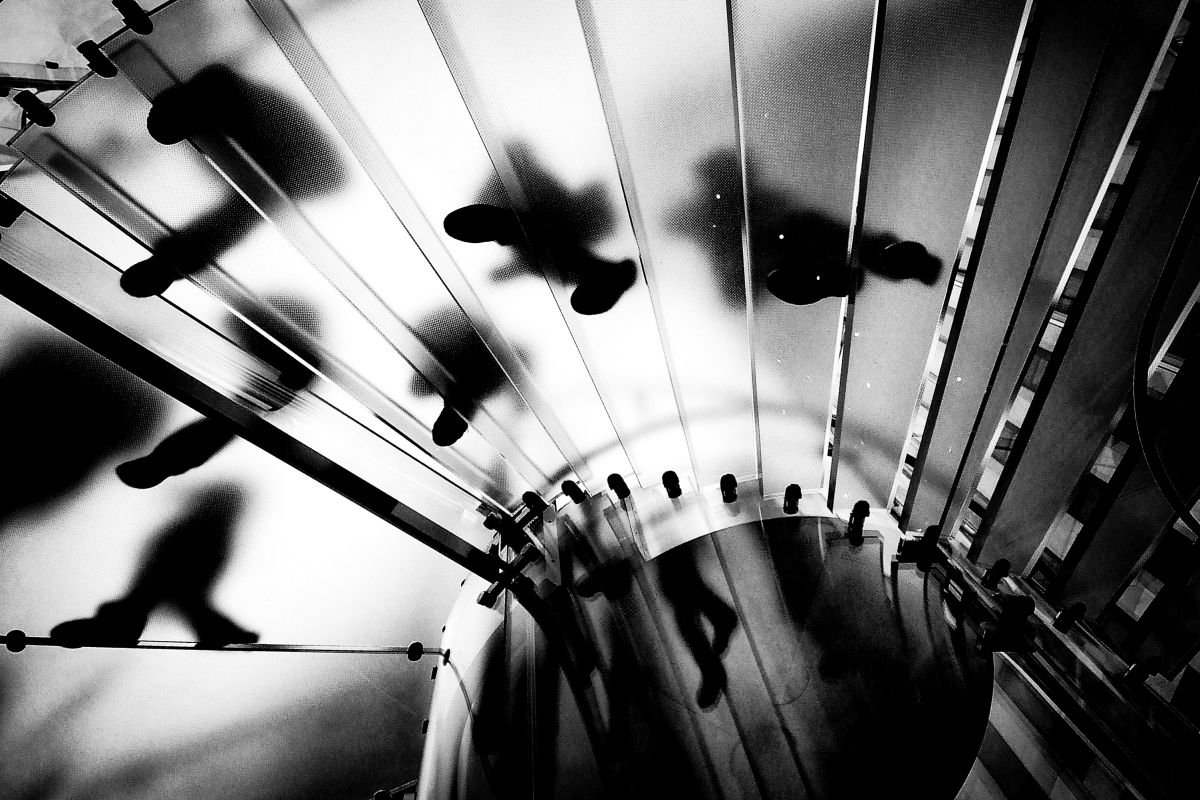 Photorealistic Cityscapes Photograph By Christian Schwarz, 24 X 17, The Walking, Original Artwork